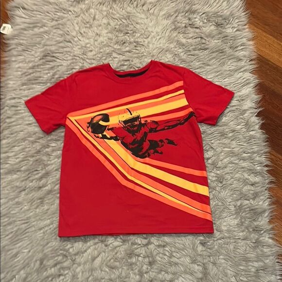 NWOT Xersion Red and orange graphic football tshirt - Picture 1 of 3